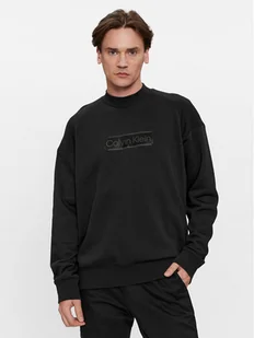 Calvin Klein Bluza Festive Logo K10K112058 Czarny Comfort Fit - Bluzy męskie - miniaturka - grafika 1