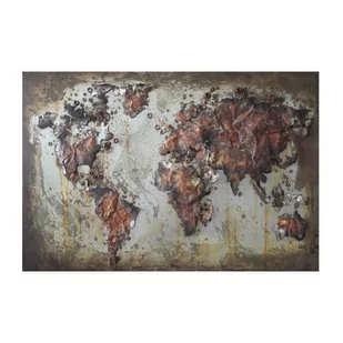 Obraz metalowy 3D LOFT MAPA ŚWIATA 3 - Obrazy i zdjęcia Obraz metalowy 3D LOFT MAPA ŚWIATA 3 - Obrazy i zdjęcia - miniaturka - grafika 1