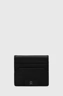 Etui na dokumenty i karty - Tommy Hilfiger etui na karty skórzane kolor czarny - miniaturka - grafika 1