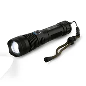 Latarki - TAKTYCZNA LATARKA LED lampka 5 TRYBÓW MOCNA latarka akumulatorowa ZOOM WODOODPORNA 17x4 cm Tadar - miniaturka - grafika 1