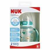 Butelki dla niemowląt - Nuk Butelka 6m z uchwytem First turkus 10215335 150 ml - miniaturka - grafika 1