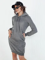 Sukienki - Sukienka bluzowa GARNET ciemnoszara Dstreet EY1429z-S - miniaturka - grafika 1