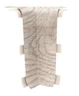 Listwy przypodłogowe - Narożnik wewnętrzny do listew przypodłogowych Esquero Duo 653 115x55x21mm Dąb Alabaster - miniaturka - grafika 1