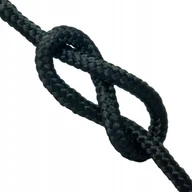 Żeglarstwo - Lina POLIPROPYLENOWA 5mm Pleciona CZARNA 100 m - miniaturka - grafika 1