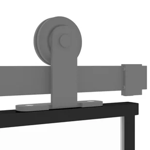 Drzwi przesuwne, czarne, 76x205 cm, szkło hartowane, aluminium 8721012120563 - Drzwi wewnętrzne - miniaturka - grafika 8