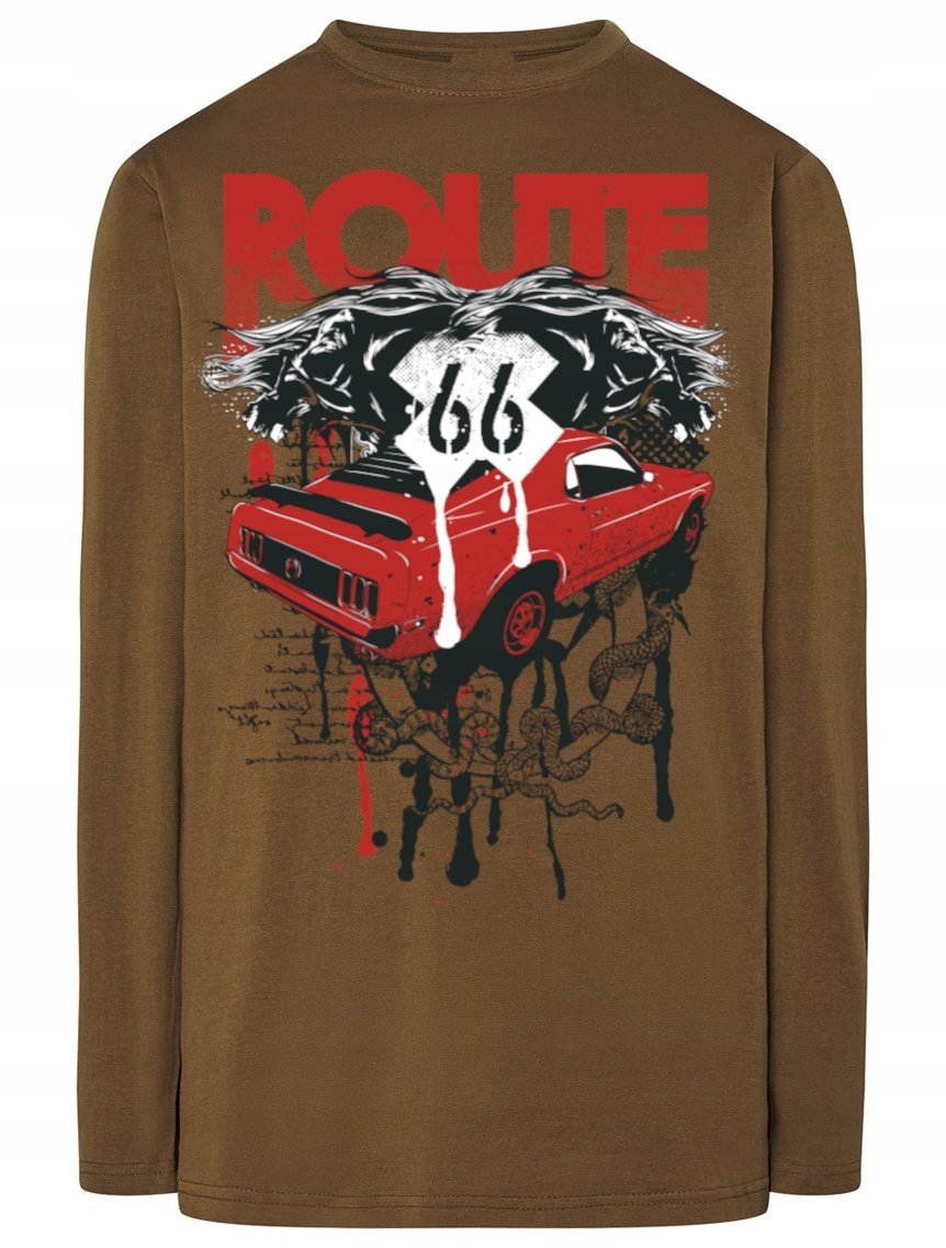 Longsleeve nadruk Route 66 Rozm.S