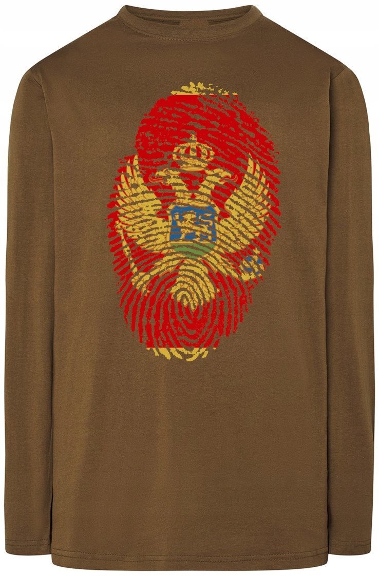Czarnogóra Flaga Odcisk Longsleeve Rozm.XXL