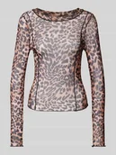 Bluzki damskie - Bluzka z długim rękawem o półprzezroczystym designie model ‘ELIF’ - miniaturka - grafika 1