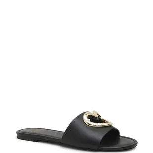 Love Moschino Skórzane klapki - Klapki i japonki damskie - miniaturka - grafika 1