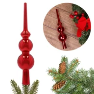 Ozdoby bożonarodzeniowe - Czerwony szpic, czubek na choinkę 20 cm - miniaturka - grafika 1