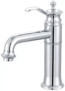 Bateria umywalkowa retro TOLOSA czarna - srebrny chrom - Baterie umywalkowe - miniaturka - grafika 1