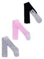 Rajstopy - Rajstopy dziewczęce bawełniane we wzory 3PAK 128-134 YOCLUB - miniaturka - grafika 1