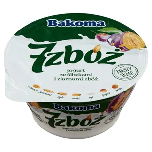 Bakoma Jogurt 7 zbóż śliwka - Kefiry, jogurty, maślanki - miniaturka - grafika 1