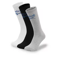 Skarpetki męskie - Zestaw 3 par wysokich skarpet unisex Reebok R0258-SS24 (3-pack) Kolorowy - miniaturka - grafika 1