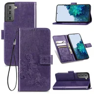 Etui i futerały do telefonów - Pokrowiec König Design kompatybilny z etui na telefon Samsung Galaxy S21 Plus ze skóry syntetycznej - Fioletowe etui na telefon komórkowy - miniaturka - grafika 1