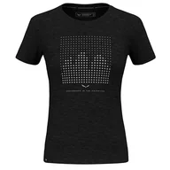 Koszulki i topy damskie - Salewa Eagle Dotted Mountain Merino T-Shirt damski, czarny, rozmiar XXS - miniaturka - grafika 1