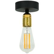 Lampy sufitowe - Sotto Luce LAMPA sufitowa UNO 5902429621741 loftowa OPRAWA metalowa oprawka na żarówkę czarna mosiądz __code-64310 - miniaturka - grafika 1