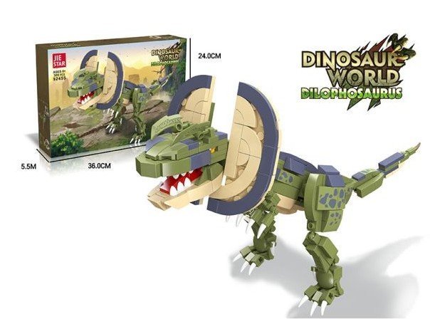 KLOCKI DINOZAUR DILOPHOSAURUS ZESTAW KONSTRUKCYJNY 309 ELEMENTÓW