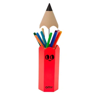 Organizer pojemnik na długopisy OMY - pomarańczowy - Przyborniki na biurko - miniaturka - grafika 1