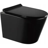 Miski WC - Miska WC Rimless z deską wolnoopadającą slim MEXEN Rico, czarna matowa - miniaturka - grafika 1