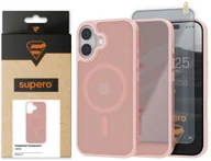 Etui i futerały do telefonów - Etui matowe Supero Magmat MagSafe do iPhone 17, pudrowy róż + szkło - miniaturka - grafika 1