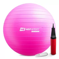 Piłki do ćwiczeń - Piłka fitness 70cm z pompką - różowa - miniaturka - grafika 1