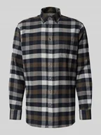 Koszule męskie - Koszula casualowa o kroju regular fit z mieszanki bawełny ekologicznej - miniaturka - grafika 1