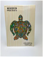Puzzle - Puzzle Drewniane A4 Kolorowy Żółw - miniaturka - grafika 1