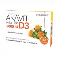 Witaminy i minerały - VITADIET Akavit Witamina D3 2000 IU, 60 kaps. (blister) - miniaturka - grafika 1