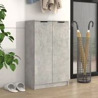 Szafki na buty - vidaXL Szafka na buty betonowa szara 59x35x100 cm materiał drewnopochodny - Szafka na buty - Szafki na buty - Przechowywanie butów - Organizer na buty - miniaturka - grafika 1