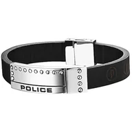 Bransolety męskie - Bransoletka Męska Police PJ.24643BLB.01-L Skórzany 18 cm - miniaturka - grafika 1