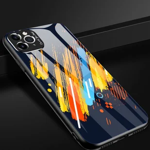 Color Glass Case etui pokrowiec nakładka ze szkła hartowanego z osłoną na aparat iPhone 11 Pro Max pattern 2 - Etui i futerały do telefonów - miniaturka - grafika 15