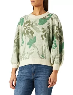 Swetry damskie - Part Two Damski sweter Nilepw PU, zielony kwiat sweter, Zielony Kwiat, L - grafika 1