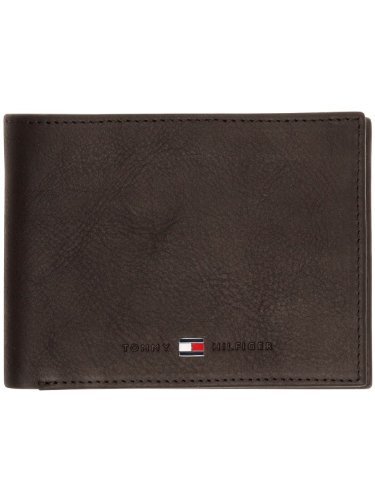 Tommy Hilfiger JOHNSON CC AND COIN POCKET BM56921052, męskie portfele 14 x 10 x 2 cm (szer. x wys. x gł.), brązowy - Brązowy Dark Brown 201-14x10x2 cm (B x H x T)