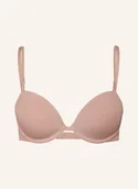 Biustonosze - Calvin Klein Biustonosz Usztywniany Minimalist beige - miniaturka - grafika 1