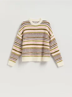 Reserved - Sweter w paski - wielobarwny - Swetry damskie - miniaturka - grafika 1