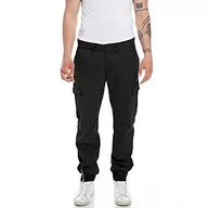 Spodnie męskie - Replay Spodnie męskie, 098 BLACK, 32W / 32L - miniaturka - grafika 1