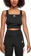 Koszulki i topy damskie - STARTER BLACK LABEL Damski top Ladies Starter Sports T-Shirt, czarny/biały, M - miniaturka - grafika 1