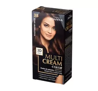 Farby do włosów i szampony koloryzujące - Joanna Multi Cream 3D 38 Kasztanowy Brąz - miniaturka - grafika 1