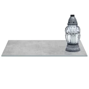 SZKLANA PODSTAWKA POD ZNICZE z dedykacją 60x20cm Beton 130c - Lampiony i znicze - miniaturka - grafika 1