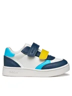 Buty dla chłopców - Geox Sneakersy B Eclyper Boy B555LA 000BC CB41Z Biały - miniaturka - grafika 1