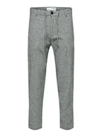 Spodenki męskie - SELETED HOMME Męskie spodnie chinosy, Sky Captain/Detail:mixed W. Oatmeal, S - miniaturka - grafika 1