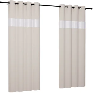 Zasłona gotowa z cyrkoniami 145x240 na przelotkach zasłony na kółkach kolor - Zasłony - miniaturka - grafika 1