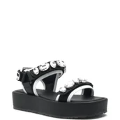 Sandały damskie - Guess Sandały Crop Top - miniaturka - grafika 1