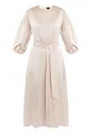 Sukienki - DreiMaster Klassik Damska sukienka maxi z satyny Coliny, beżowo-różowa, L, beżoworóżowy, L - miniaturka - grafika 1