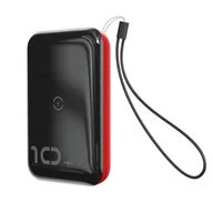Ładowarki do telefonów - Baseus Mini S power bank 10000mAh 18W bezprzewodowa ładowarka Qi 10W USB / USB Typ C PowerDelivery QC3.0 czerwony (PPXFF10W-19) - miniaturka - grafika 1