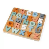 Janod Drewniane Puzzle Alfabet 3d z Tablicą Sweet Cocoon, - Układanki dla dzieci - miniaturka - grafika 1