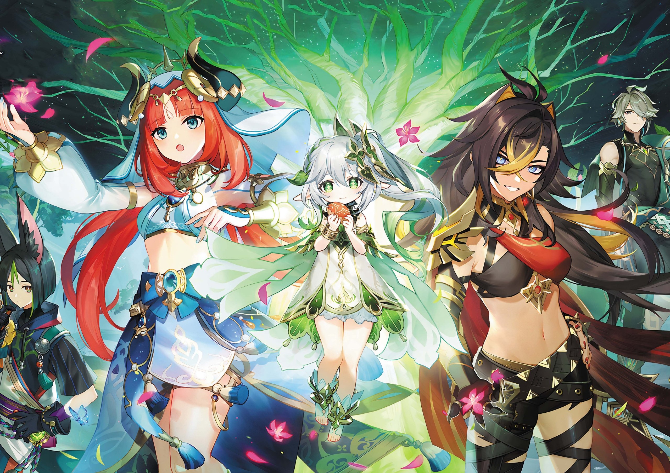 Plakat A2 Genshin Impact Nahida Nilou Dehya