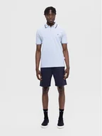 Koszulki męskie - Selected Homme Polo 16087840 Błękitny Regular Fit - miniaturka - grafika 1