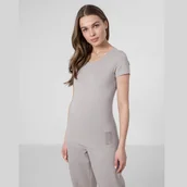 Koszulki i topy damskie - T-Shirt 4F H4Z22-TSD020 27S szary XS - miniaturka - grafika 1